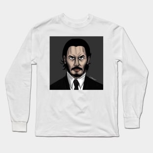 the perfect hit man, john wick portrait ecopop Long Sleeve T-Shirt